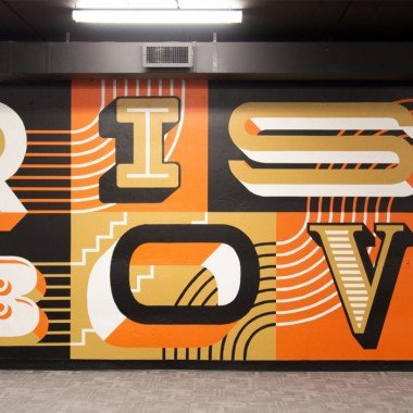 Rise Above Typographic Mural